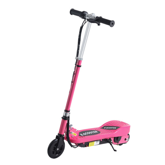 HOMCOM Foldable Electric Kids Scooter, Ride on, for Ages 7-14 Years, Pink