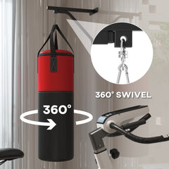 SPORTNOW Unfilled Punching Bag Set with Boxing Bag Bracket, Boxing Gloves, Hand Wraps and 360√Ç¬∞ Swivel Hook