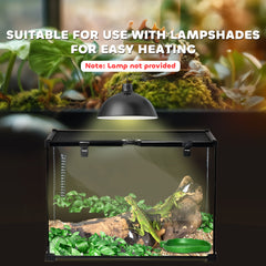 PawHut Glass Reptile Terrarium Insect Breeding Tank Vivarium Habitats with Thermometer for Lizards, Horned Frogs, Snakes, Spiders - Large 50 x 30 x 35cm