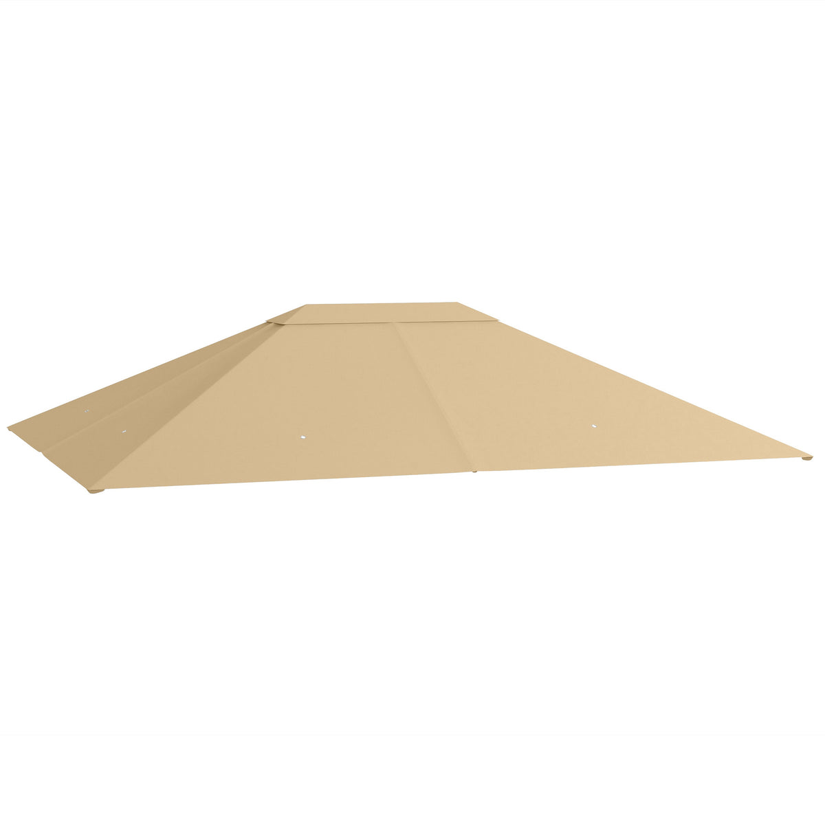 Outsunny 3 x 4m Gazebo Canopy Replacement Cover, Gazebo Roof Replacement (TOP COVER ONLY), Khaki