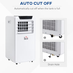 HOMCOM 10000 BTU Air Conditioning Unit, 3-in-1 Portable Air Conditioner, Dehumidifier, Cooling Fan with Remote Control, LED Display, 2 Speeds, 24H Timer, Window Venting Kit, 18m√Ç¬≤