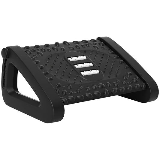 HOMCOM 10√Ç¬∞-45√Ç¬∞ Six-Angle Massage Footrest - Black