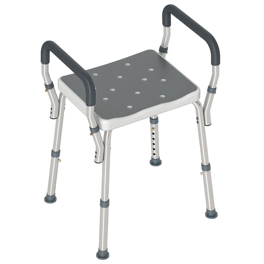 HOMCOM 57-69cm Aluminium Frame Bath Seat