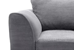 Jasmine Jumbo Cord Armchair - Grey