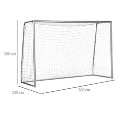 SPORTNOW 10ft x 6.5ft Football Goal, Football Net for Garden with Ground Stakes, Quick and Simple Set Up