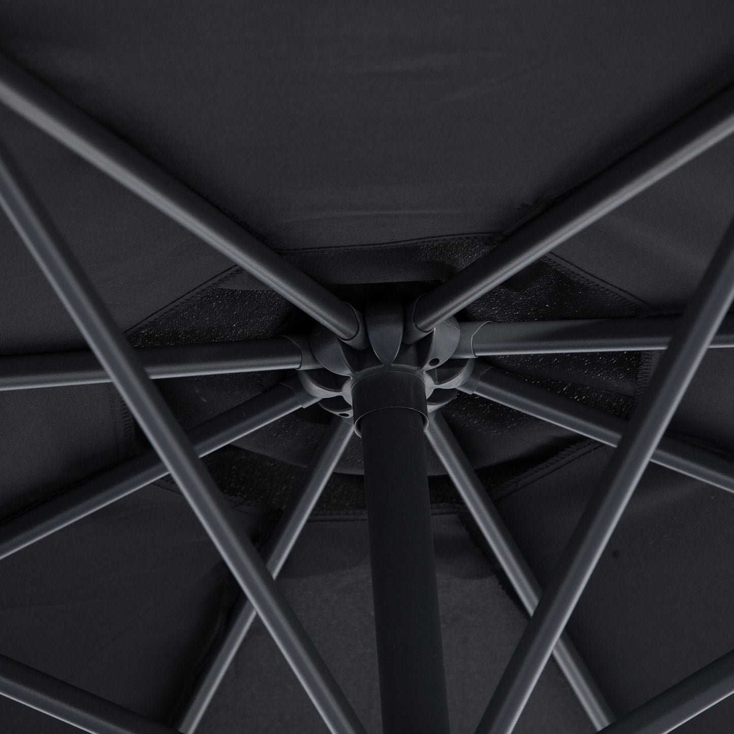 Outsunny 3 m Banana Parasol-Black