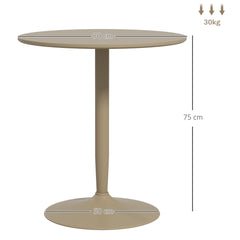 HOMCOM 75H x â70cm Two-Person Minimalistic Dining Table - Light Brown