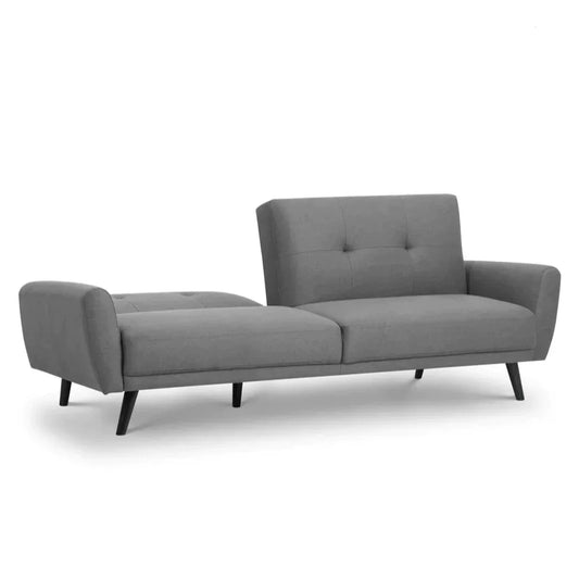 Monza Grey Fabric Retro Sofa Bed