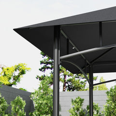 Outsunny 150 x 240cm BBQ Grill Gazebo, with Shelves - Grey