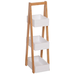 HOMCOM 3 Tier Bathroom Shower Caddy Freestanding Rack Storage Unit Shelf Organiser