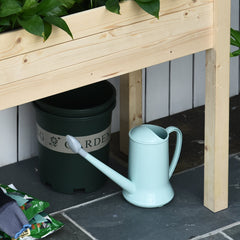 Outsunny Garden Wooden Planters√Ø¬º≈í Rectangular Raised Bed,Flower Box, Fir Wood Indoor/Outdoor, Oak Tone, 86L x 46W x 76Hcm