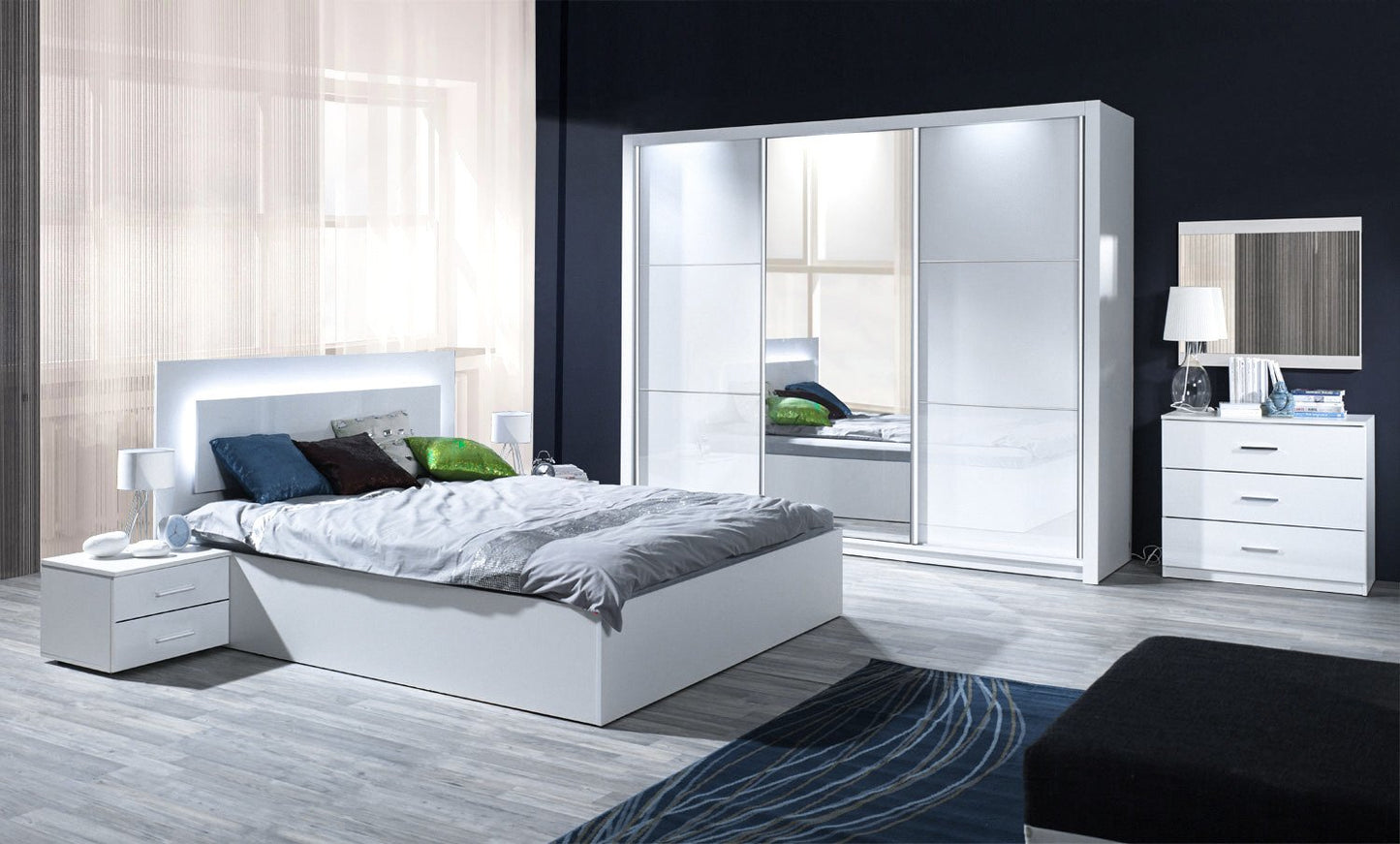 Siena Ottoman Bed with LED [EU King]