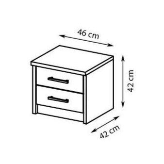 Cremona Bedside Cabinet 46cm