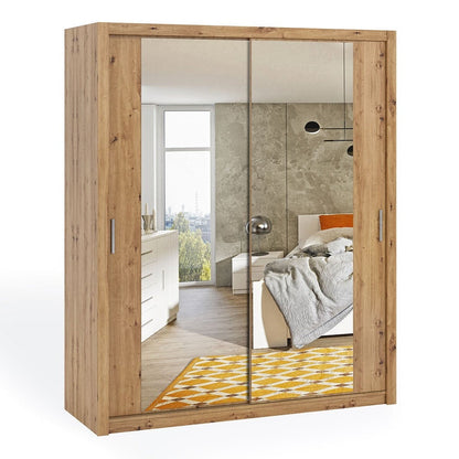 Bono Sliding Door Wardrobe With Mirrors 180cm