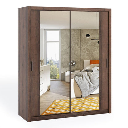 Bono Sliding Door Wardrobe With Mirrors 180cm