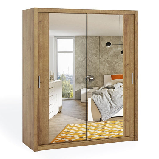 Bono Sliding Door Wardrobe With Mirrors 180cm