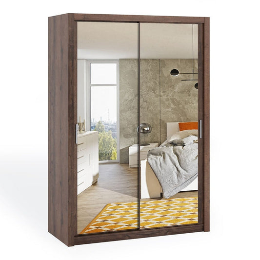 Bono Sliding Door Wardrobe With Mirrors 150cm