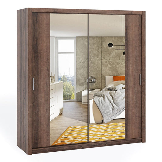 Bono Sliding Door Wardrobe With Mirrors 200cm