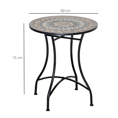 Outsunny â60cm Mosaic Outdoor Patio Table - Green