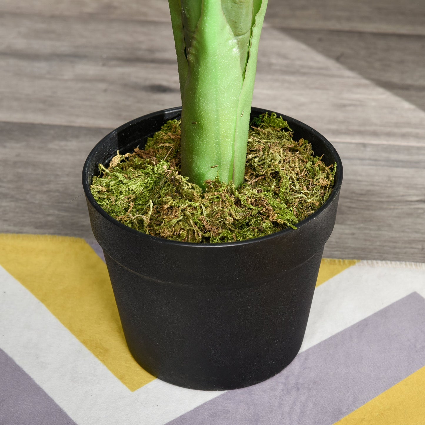 HOMCOM Decorative Artificial Monstera Plants in Pot Fake Plants for Home Indoor Outdoor Decor, 85cm