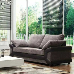 Swansea High Back Fabric Brown and Beige Corner Sofa - Right and Left Arm