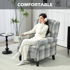 HOMCOM 160√Ç¬∞ Reclining Armchair, with Footrest - Grey