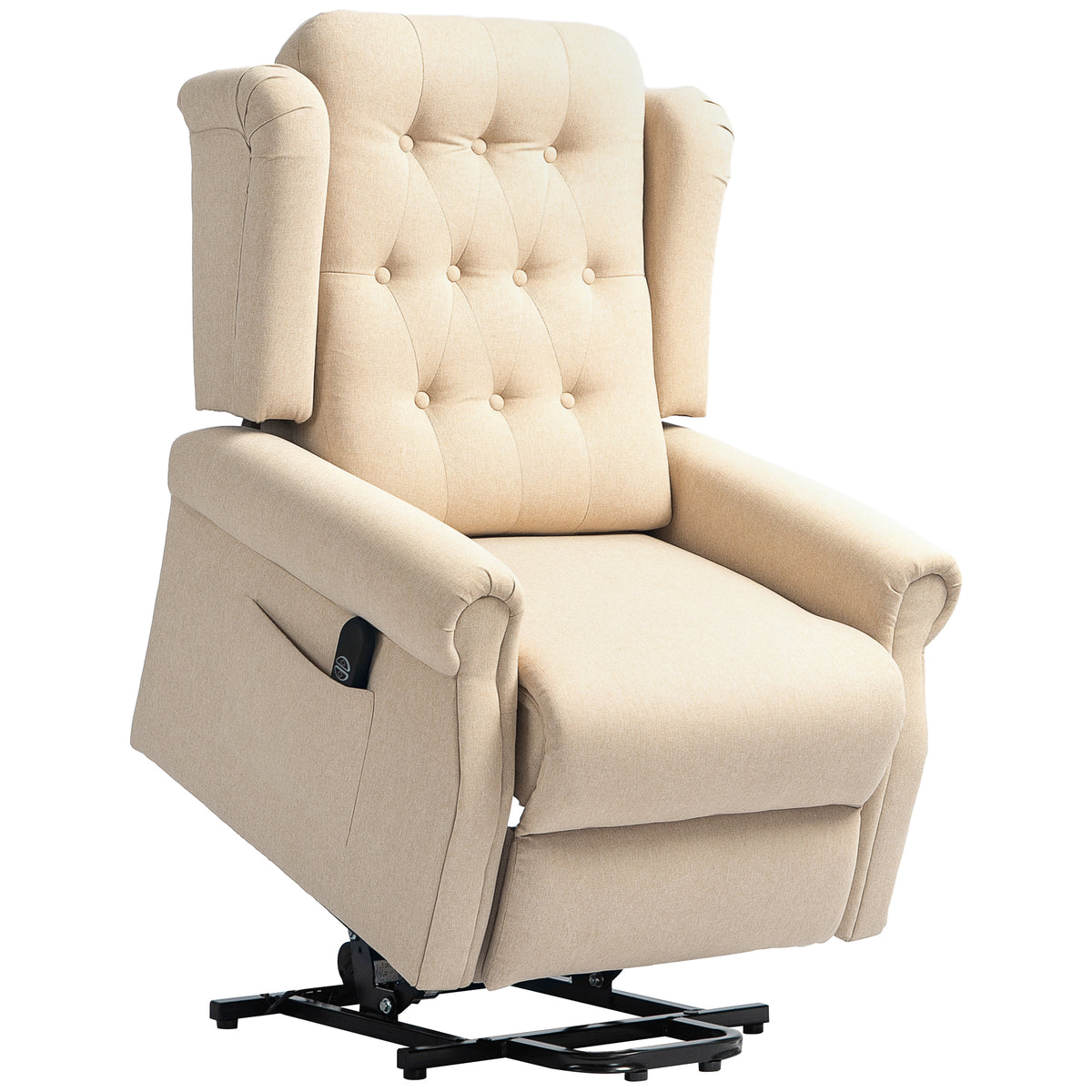 HOMCOM 45√Ç¬∞ Lifting Riser and Recliner Armchair - Beige