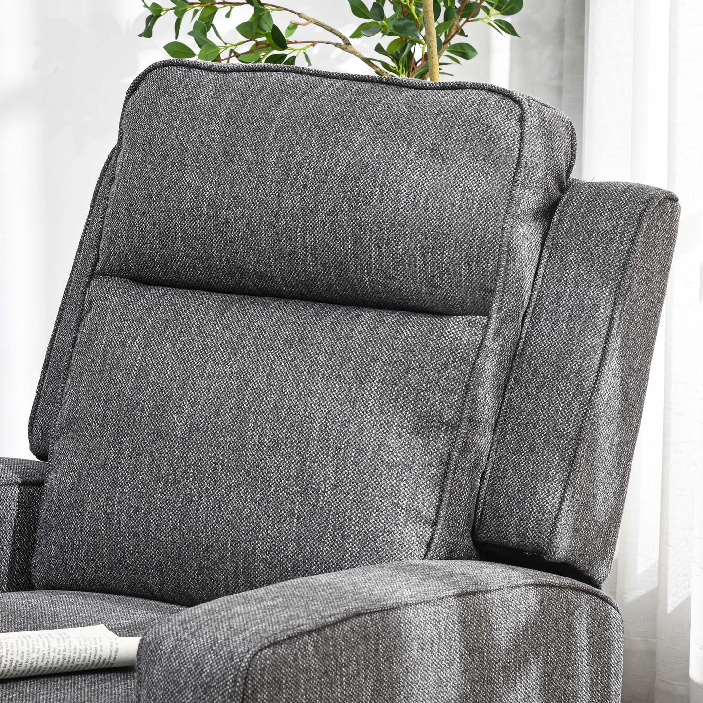 HOMCOM 150√Ç¬∞ Electric Reclining Chair, with USB port and Footrest - Charcoal Grey