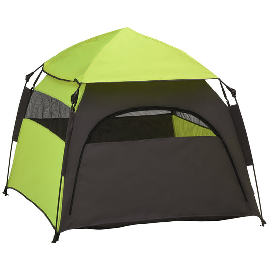 PawHut Foldable Dog Cat Tent with Water-Resistant Oxford, Carry Bag for Extra Large Dog, Green