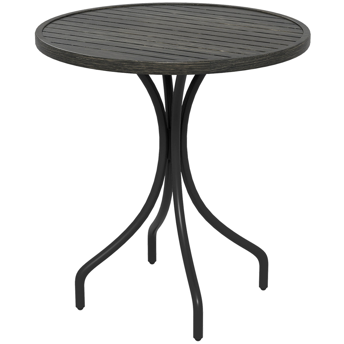 Outsunny â66cm Galvanised Steel Garden Table - Grey