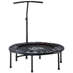 HOMCOM 40'' Fitness Trampoline with Adjustable Handle, Rebounder Trampoline Mini Jumper for Indoor Exercise Workout, Support Up to 100kg, Black