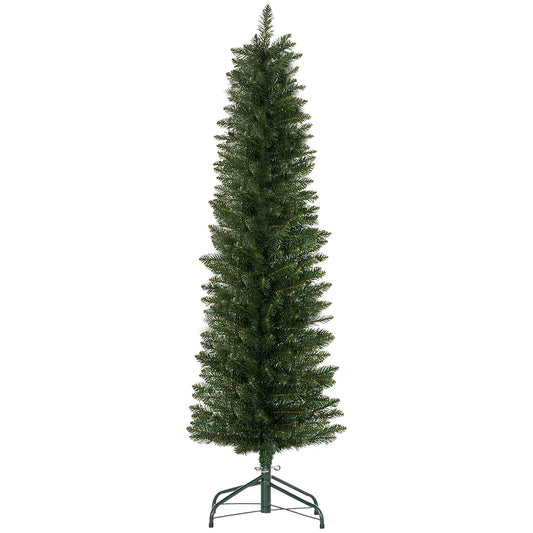 HOMCOM 5ft Artificial Bare Pencil Christmas Tree - Green