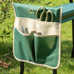 Outsunny Steel Frame Padded Garden Kneeler, with Tool Bag - Green