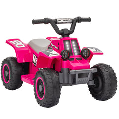 AIYAPLAY 6V Electric Quad Bike for Kids, Ride On ATV w/ Forward Backward, Headlights, for 18-36 Months, Pink