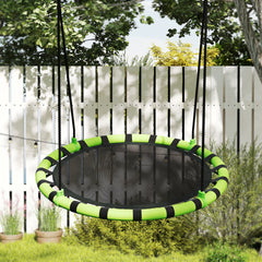 AIYAPLAY 100 cm Diameter Kid Nest Swing Seat with Height Adjustable Ropes for Outdoor Indoor, Black