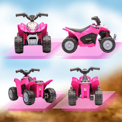 AIYAPLAY Honda Licensed Kids Electric Quad Bike, 6V ATV Ride On for Ages 1.5-3 Years, Pink