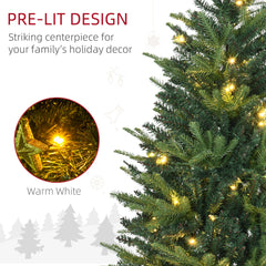 HOMCOM 1.2m 4ft Christmas Tree Entrance D√É¬©cor 750 Tips Xmas Pre-lit Tree 80 LED with Vase Base