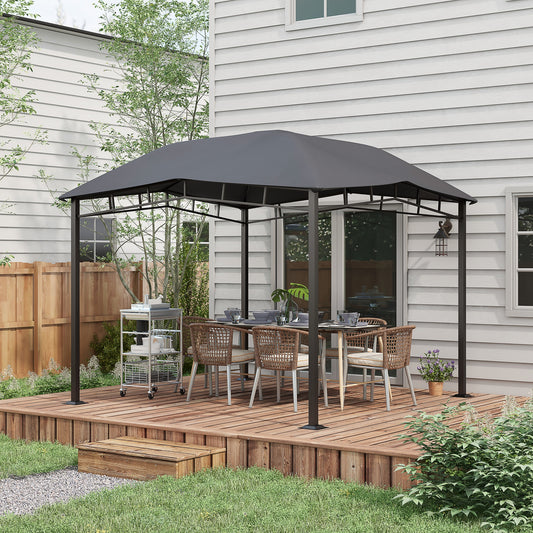 Outsunny 3x3(m) Outdoor Gazebo Garden Gazebo Pavilion Sunshade Canopy Tent with Steel Frame, Grey