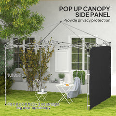 Outsunny 195 x 295cm Replacement Gazebo Sidewall - Black