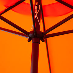 Outsunny 2.6M Garden Parasol Umbrella with Tilt and Crank, Outdoor Sun Parasol Sunshade Shelter with Aluminium Frame, Orange