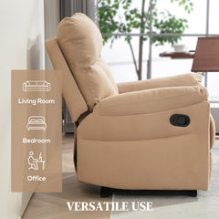 HOMCOM 140√Ç¬∞ Manual Reclining Armchair, with Footrest - Light Brown