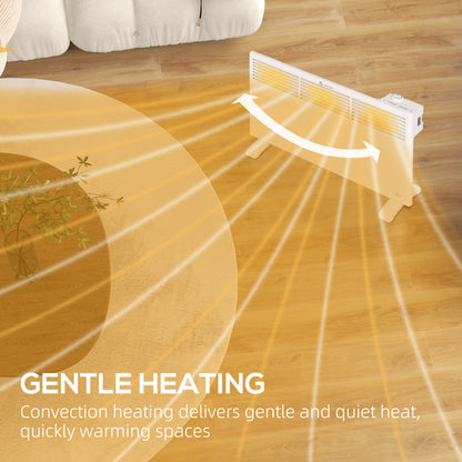 HOMCOM 1500W Convector Heater - White