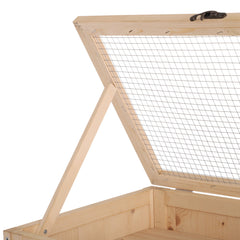 PawHut Wooden Large Hamster Cage, Gerbil Cage 4 Layers with Tall Bottom & Storage Shelf