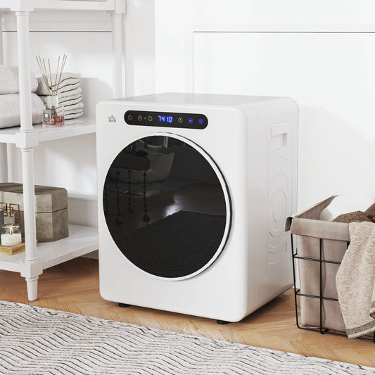 HOMCOM 4kg Compact 40-60√¢‚Äû∆í Tumble Dryer - White