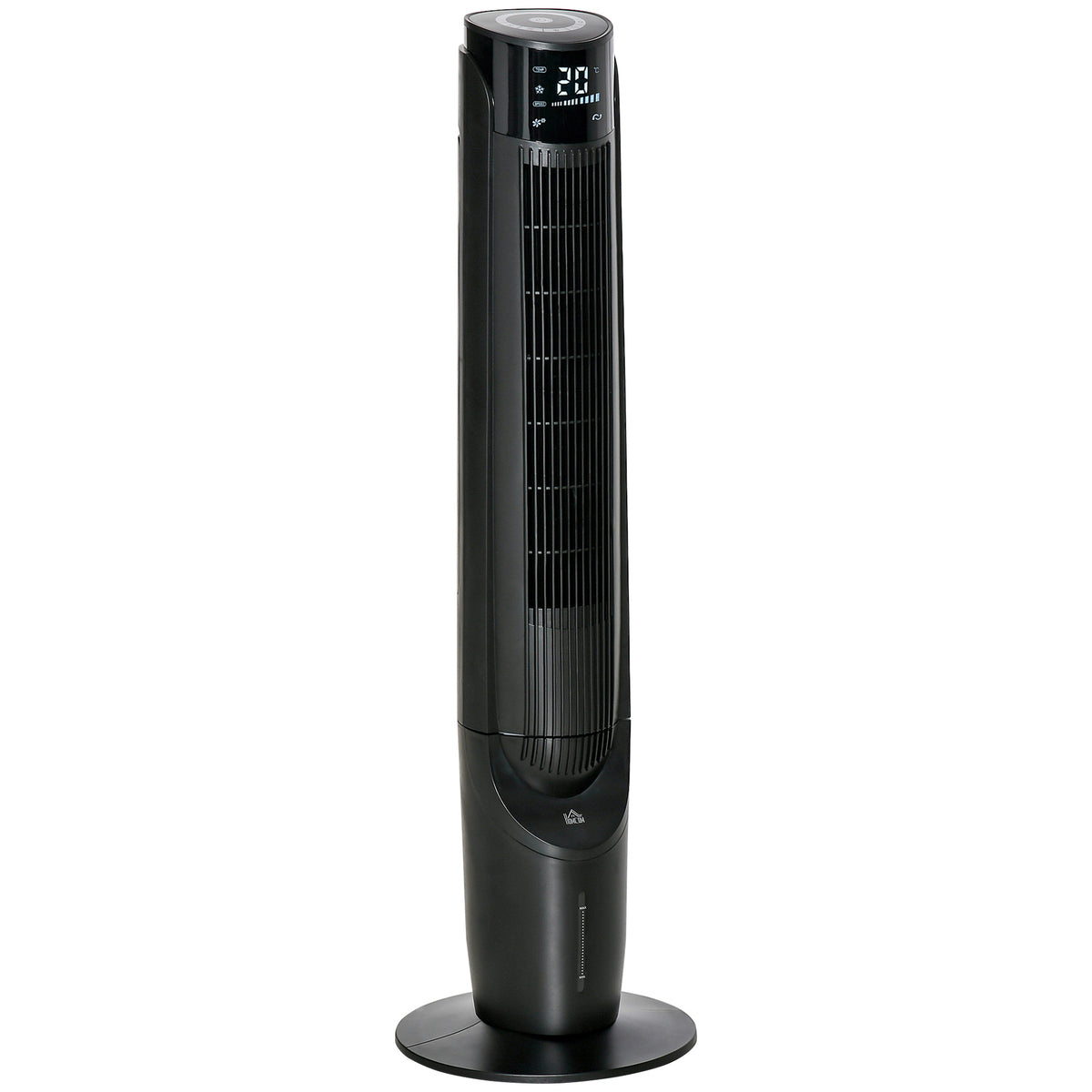 HOMCOM Ice Cooling Tower Fan, Water Conditioner Evaporative Air Cooler Unit with 4 Modes, 3 Speed, Remote Control, Timer, Oscillating for Home Bedroom, Black