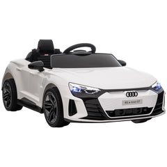 HOMCOM Audi Licensed 12V Kids Electric Ride-On, with Remote Control, Suspension System, Lights, Music, Motor - White