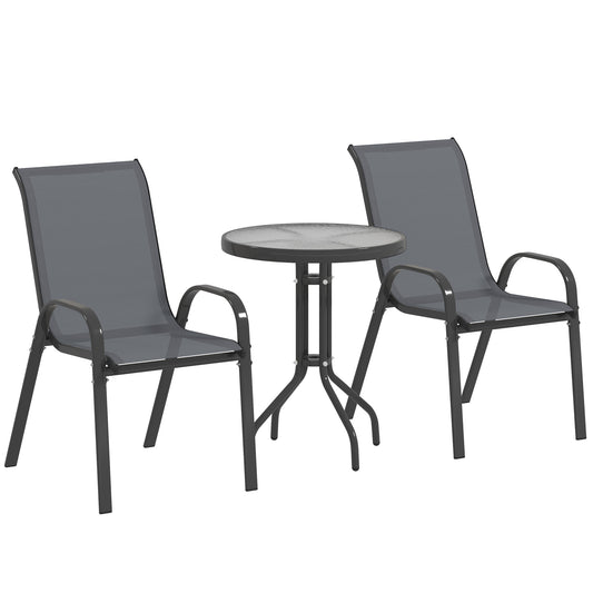 Outsunny Three-Piece Outdoor Garden Set - Grey