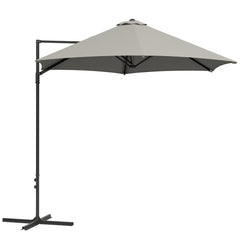 Outsunny 2.5m Rotating Cantilever Parasol - Light Grey