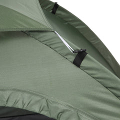 Outsunny 2 Person Camping Tent, Camouflage Tent with Zipped Doors, Storage Pocket, Portable Handy Bag, Dark Green