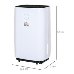 HOMCOM 16L/Day Portable Dehumidifier for Home, with LED Screen, Sleep Mode, 24H Timer, Electric Air Dehumidifier for Damp Laundry Bedroom Basement